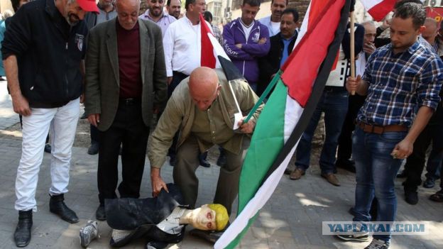 протест палестинцев