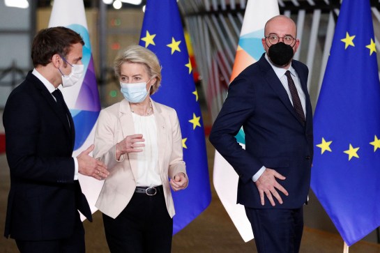 Макрон, Урсула фон дер Ляйен. Шарль Мишель
