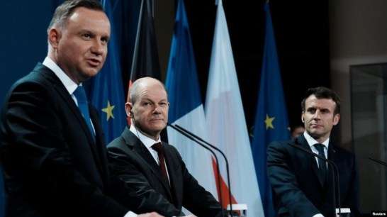 Дуда,Шольц,Макрон