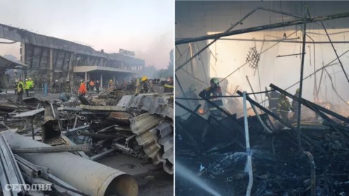 Разбор завалов в ТЦ Амстор Кременчуга. ф.ГСЧС У.