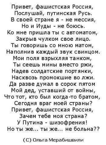 привет, фашистская Россия